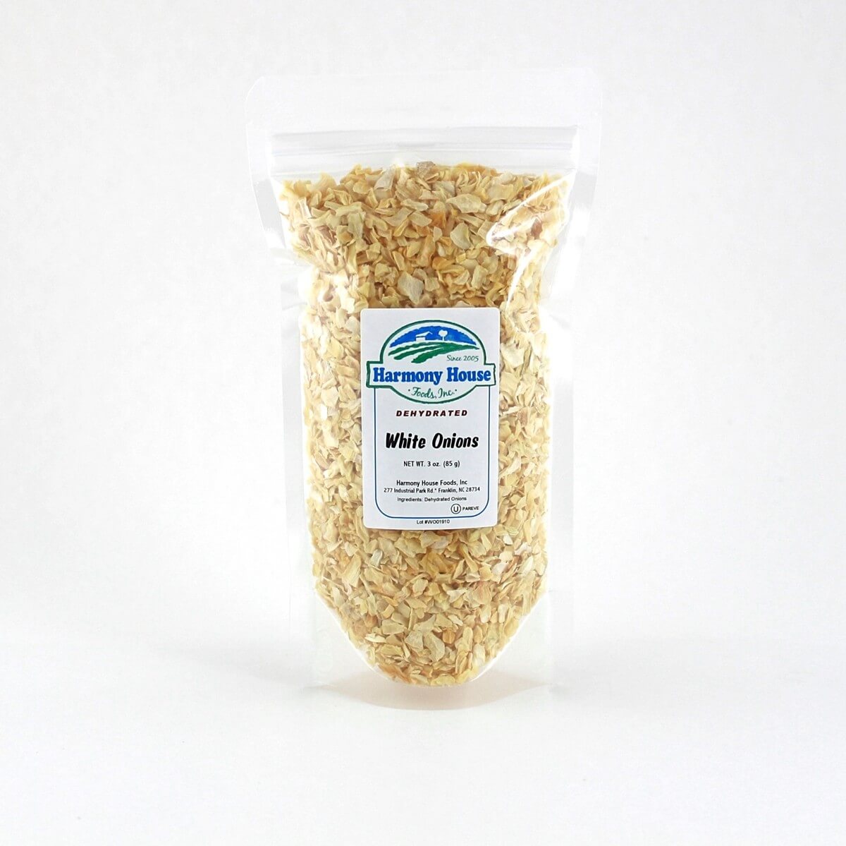 A bag of granola on a white background.