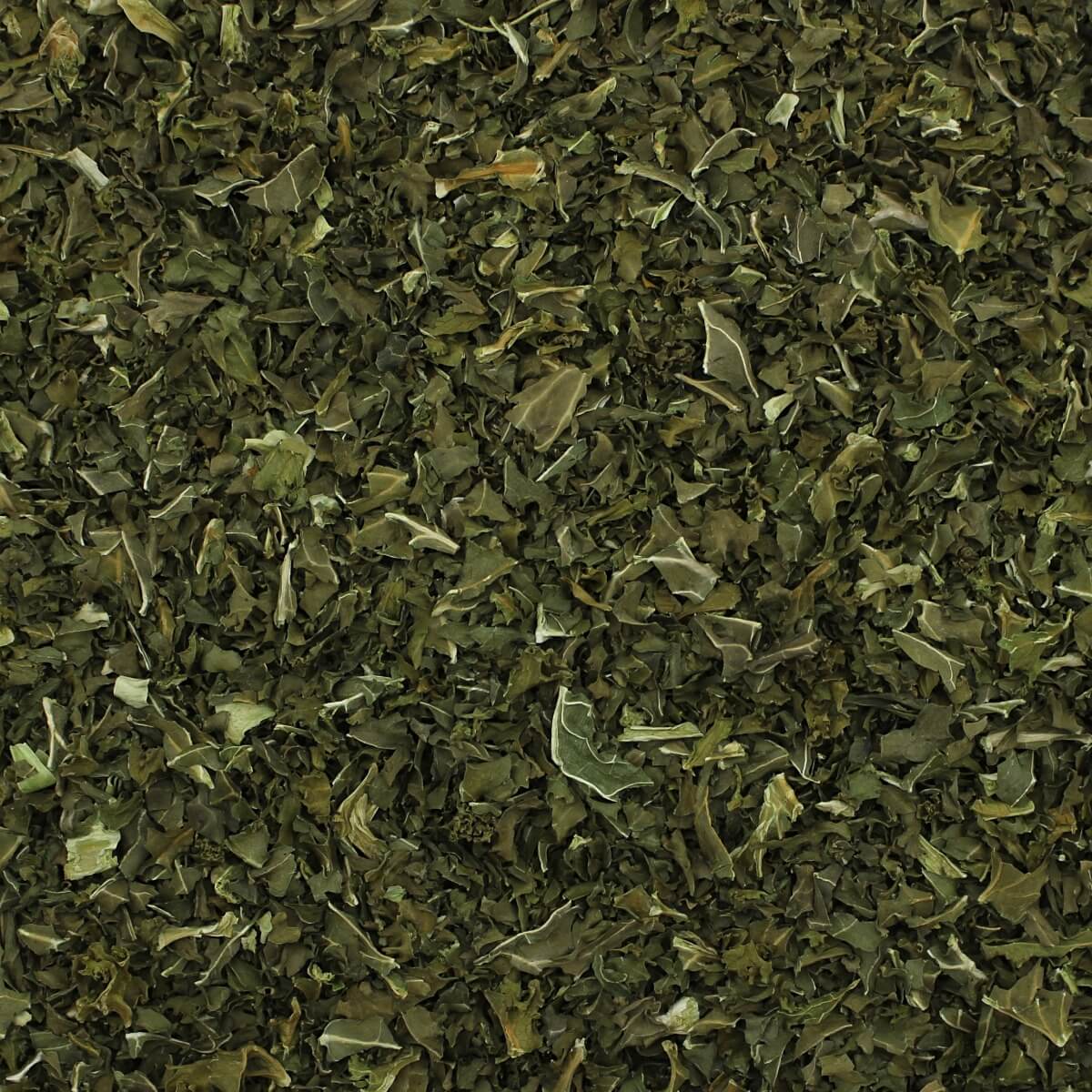 A close up of a pile of green leaves suitable for Harmony House Organic Vegetable Pantry Stuffer.