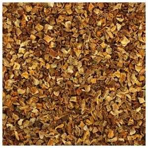 A close up of a pile of dried pumpkin dices.