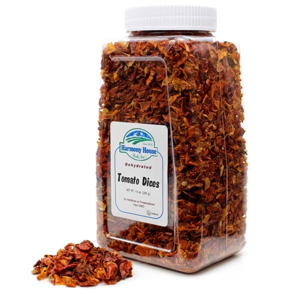 A jar of dried peppers.