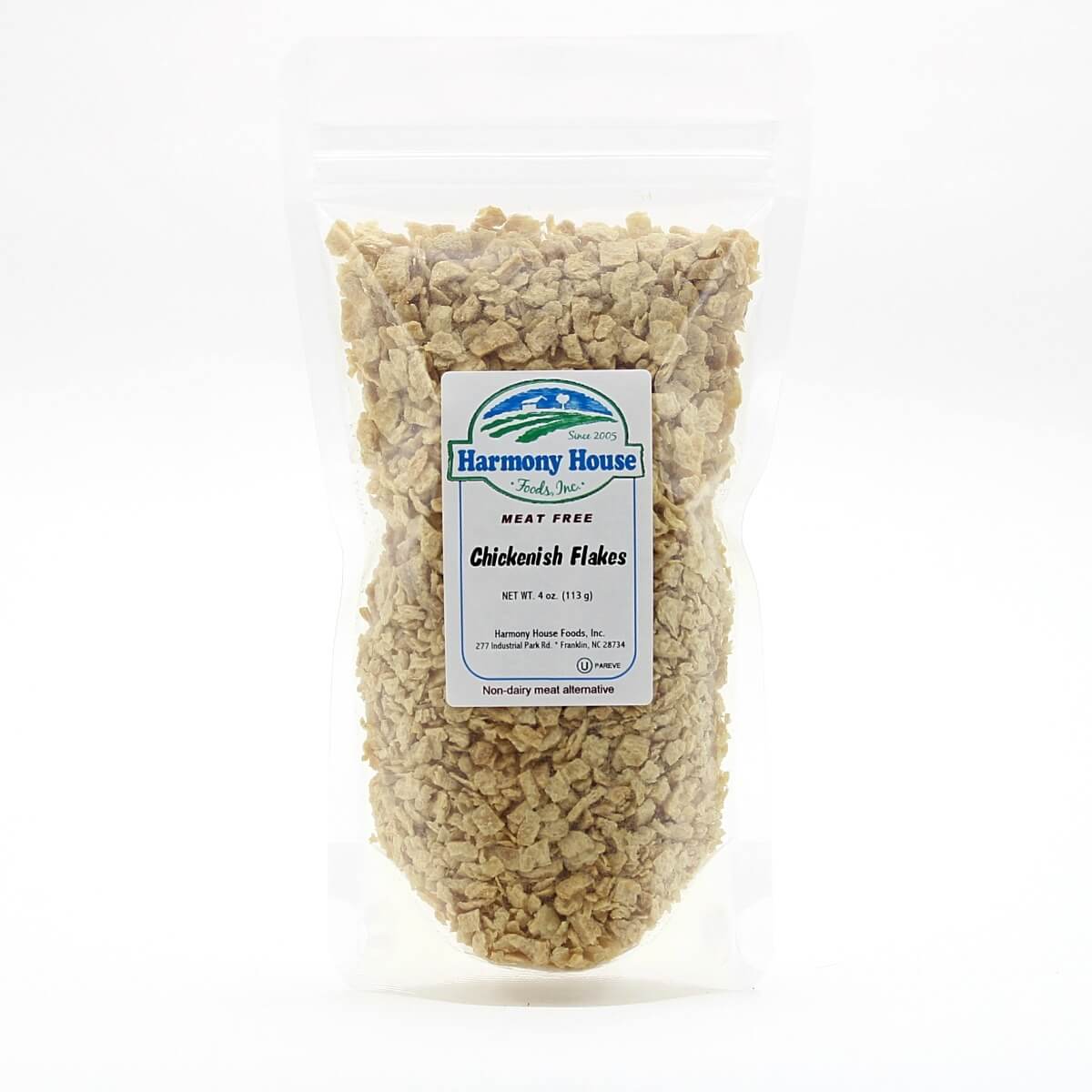 A bag of granola on a white background.