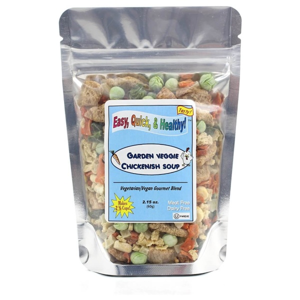 A bag of dog food with chicken and broccoli from Harmony House Garden Veggie Chickenish Soup (2.15 oz) - (SHIPS IN 1-2 WEEKS).