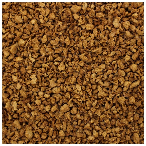 A close up image of a brown granola from the Harmony House Flavored Plant-Based Protein Sampler.