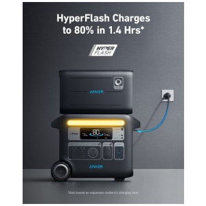 Hyperflash charges to 80 in 14 hours, making it the perfect solution for emergency food storage.