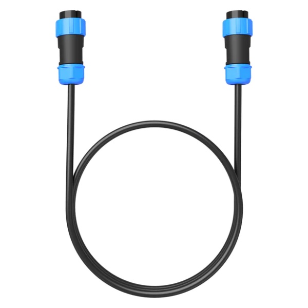 A blue and black cable for emergency food storage on a white background.