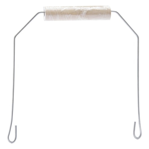 A metal rod with a hook attached to it for emergency food storage.