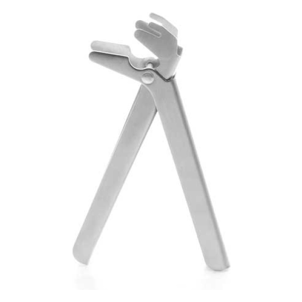 A pair of silver pliers for emergency food storage.