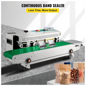 Continuous band sealer machine for efficient emergency food storage.