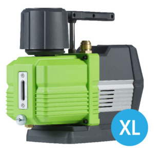A green and black pump with a white background, Harvest Right Freeze Dryer XL & L Premium Vacuum Pump.