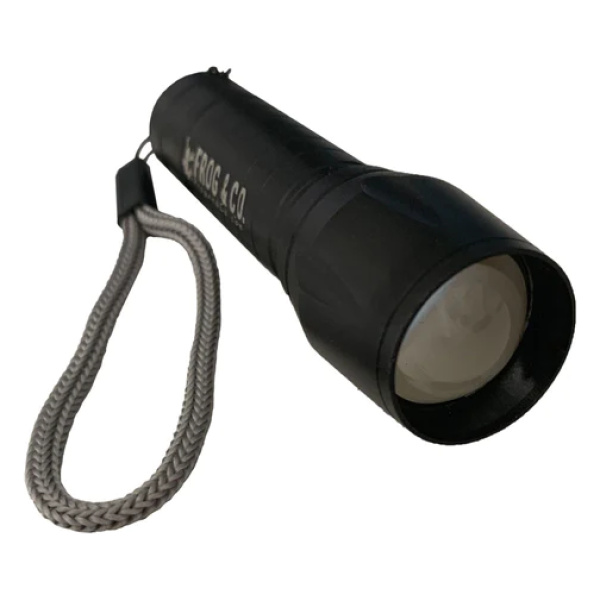 A Mini Rechargeable Tact Flashlight manufactured by Frog & Co.