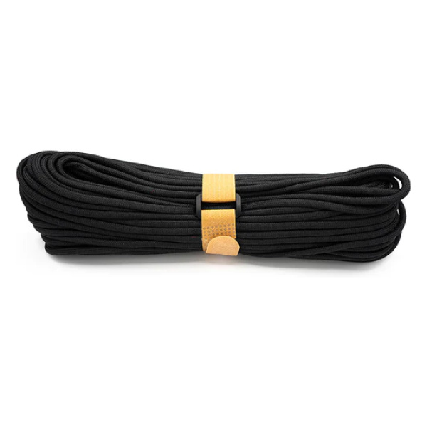 A 100ft black cord with a gold clasp.