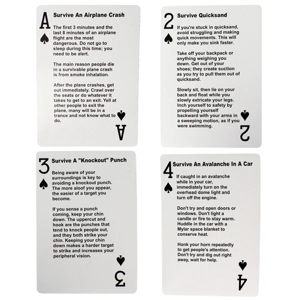 Four Frog & Co playing cards featuring different words on them.