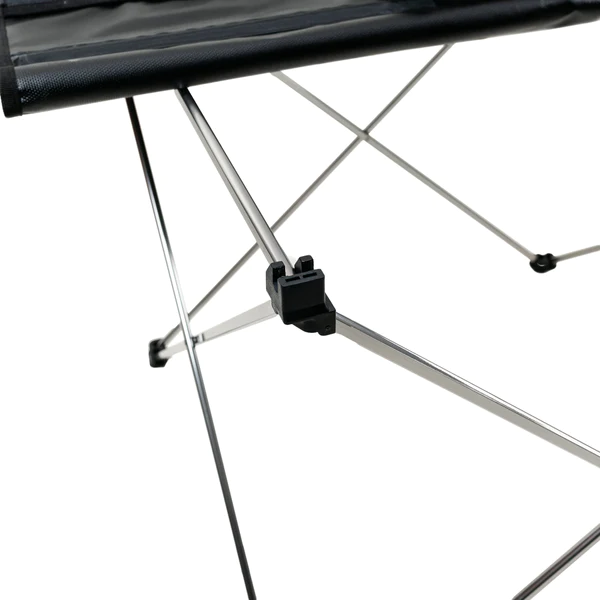 A black folding chair on a white background, suitable as a Foldable Camping Table.